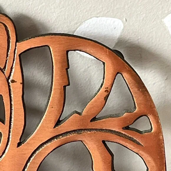 Vintage '90s ODI Cat Trivet Copper & Cast Iron Wall Hanging Hot Plate Farmhouse - Picture 10 of 11